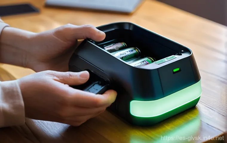 발열 장갑 관리 및 유지법 - **Prompt 1: The First Charge - Unboxing and Preparing for Adventure**
    "A cozy indoor scene with ...