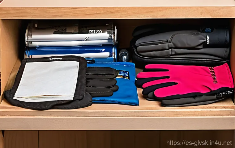 발열 장갑 관리 및 유지법 - **Prompt 2: Gentle Cleaning - Hand-Washing and Air-Drying Heated Gloves**
    "A bright and clean ba...